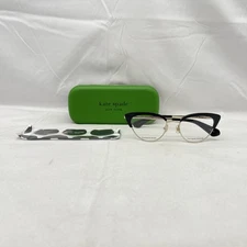 Kate Spade Womens Jailyn Browline Cat Eye Stainless Steel Eyeglasses Black/Gold