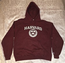Vintage 90s Champion Harvard Crest Hoodie Mens XL College University