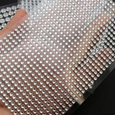 6 Sheets of 850pcs Clear 3mm Bling Round Rhinestones Gem Self-Adhesive Stickers