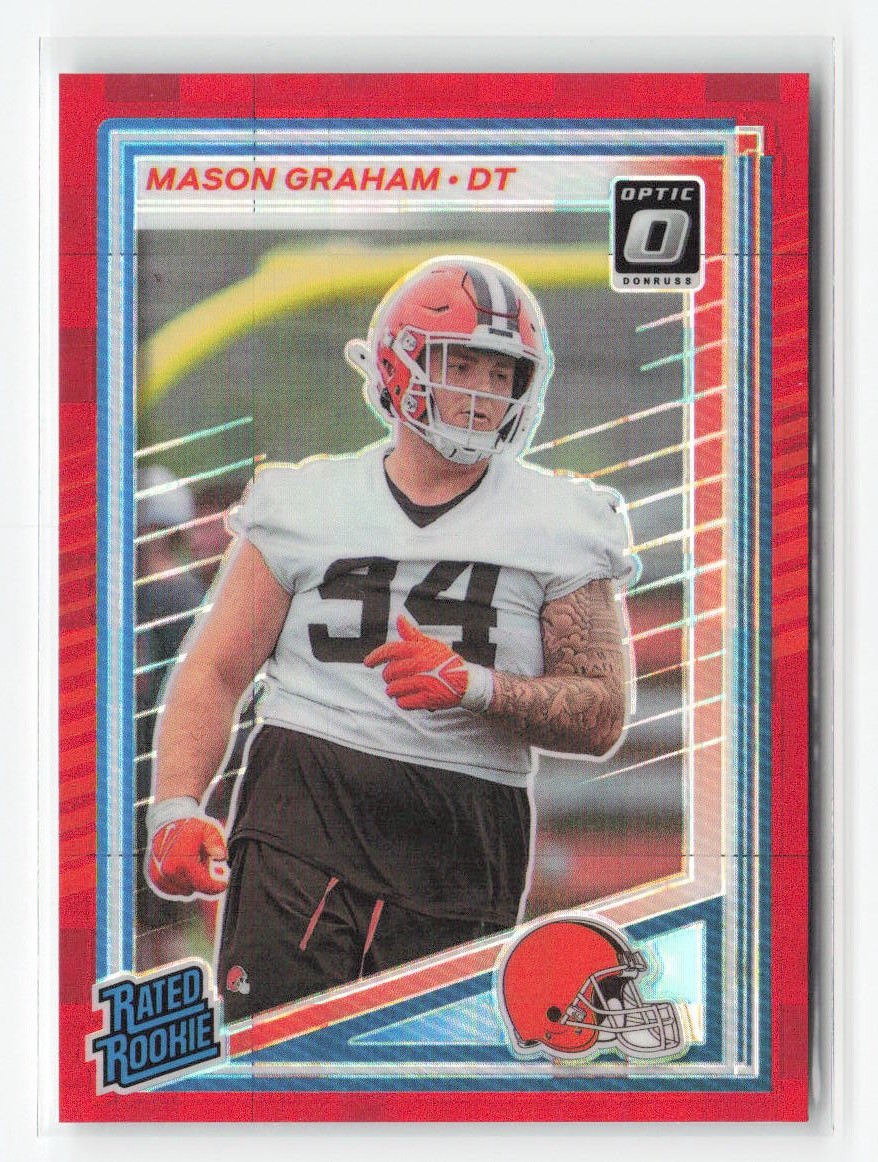 2025 Donruss #340 Mason Graham Optic Rated Rookies Preview Red Pandora