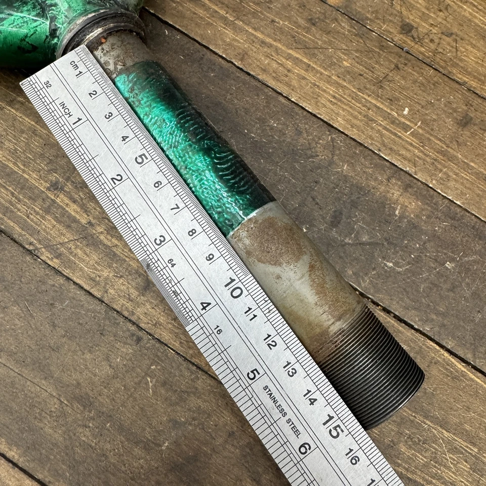 Vintage GT Mountain Bike Fork 1 1/8 Threaded 25.4 26" Chromoly Green 90s MTB 6" - Image 3 of 4