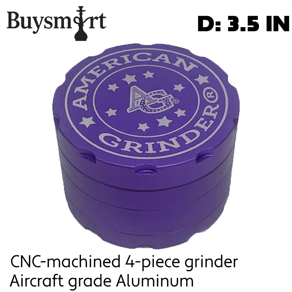 American Grinder® 3.5" 4-Piece Herb Spice Tobacco Grinder CNC Aluminum PURPLE
Opens in a new window
