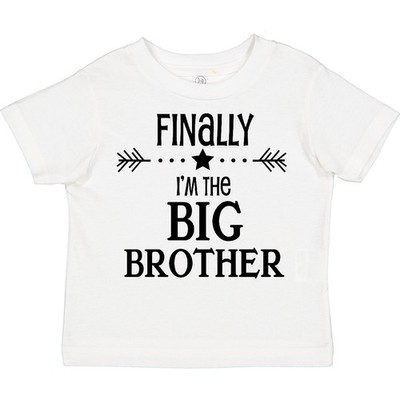 Inktastic Finally I'm The Big Brother Toddler T-Shirt Siblings Sister Family Fun