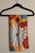 70s Psychedelic Flower Power Scarf