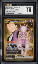 ✨ CGC 10 ENGLISH Team Rocket's Mewtwo ex 240/182 Destined Rivals Pokémon Card on eBay