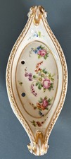Antiguo accesorio de jabón para bañera de baño floral de porcelana de Francia con agujeros marca Limoges?