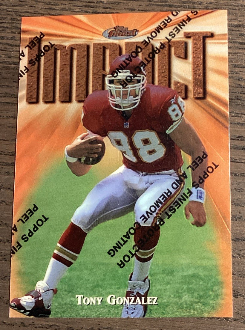 1997 Topps Finest Impact w/coating - Tony Gonzalez #269 (RC)