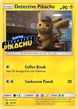 Detective Pikachu - SM190 (Stamped) - Hidden Fates Near Mint Pokemon TCG