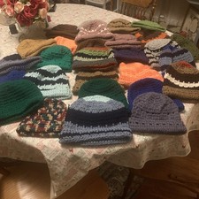 Lot of 28Piece Hand Crochet Hats Unisex Adult Children Handmade NEW Assorted