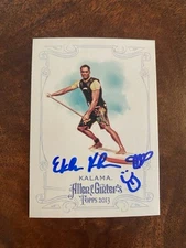 Ekolu Kalama Paddle Champ 2013 Topps Allen & Ginter Autograph Signed Card #296