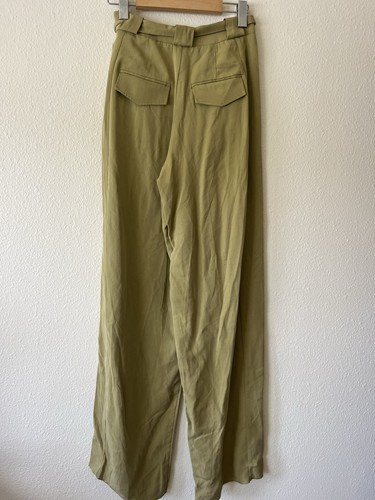 NWT Ted Baker Women Jemila Belted Wide Leg Pants 0 Khaki - Picture 9 of 16