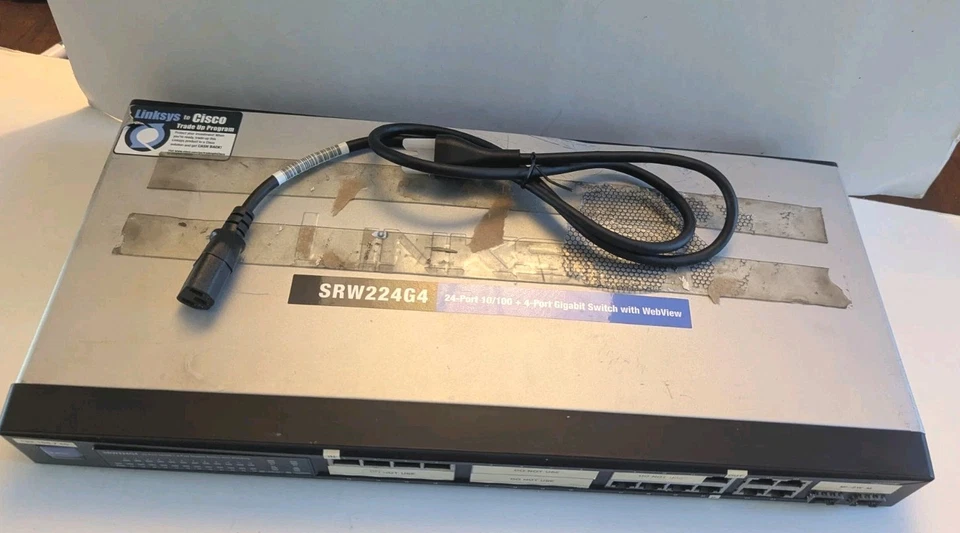 Linksys SRW224G4 24-Ports 10/100 4-Ports Gigabit Switch With WebView - Image 3 of 4
