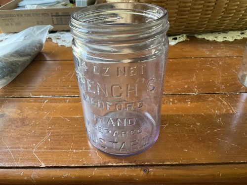 Vintage French's Medford Prepared Mustard Jar #4 - Nice One !
