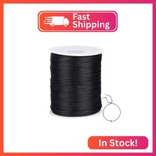 1.5mm 110 Yards Black Nylon Cord Satin String for Braided Bracelets Jewelry Maki
