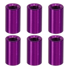 M3 Aluminum Spacers,12 Pcs Metal Spacer 3mm IDx5mm ODx10mm L Threaded,Purple