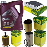 Mann Inspektionspaket 5L Mannol Diesel Tdi 5W-30 FüR Vw Caddy Iii Kasten 2.0