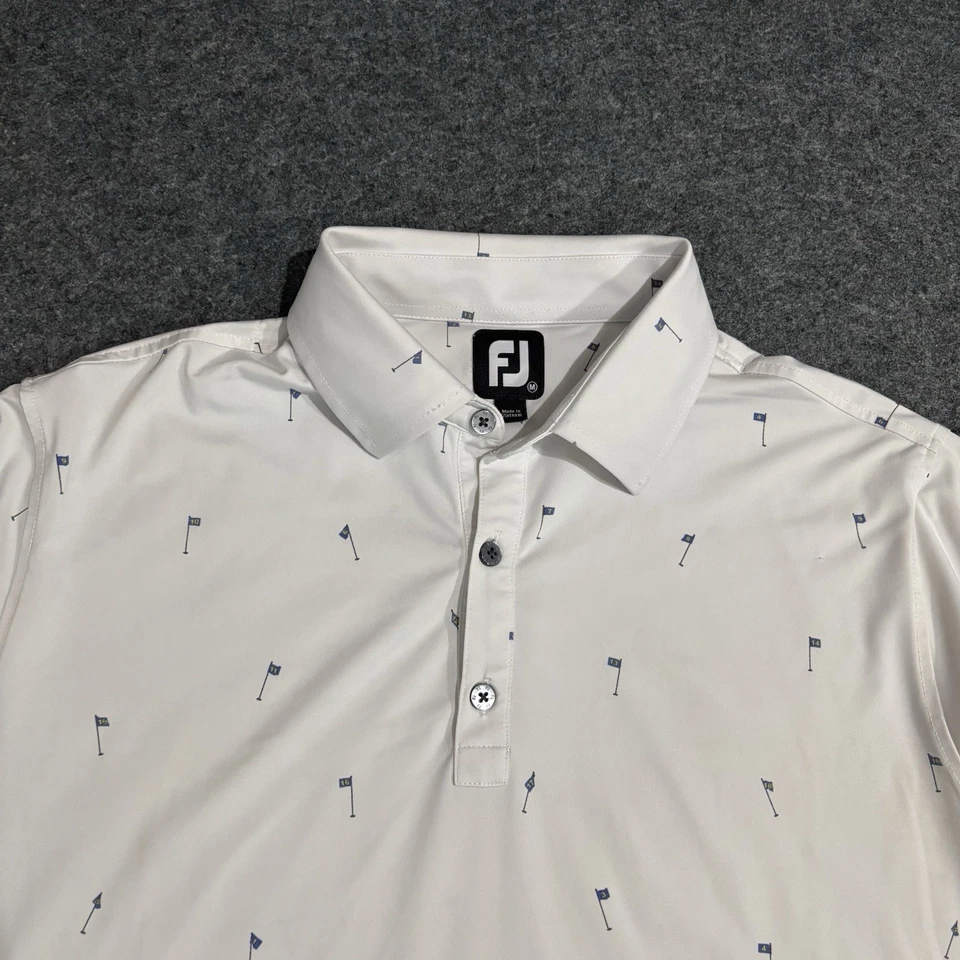 Camisa polo Foot Joy talla mediana banderas de golf manga corta Foto 3 de 4