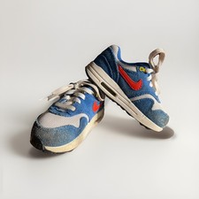 NIKE AIR MAX 1 Baby Blue And White Baby Toddler Sneakers size 6 C Suede Tie