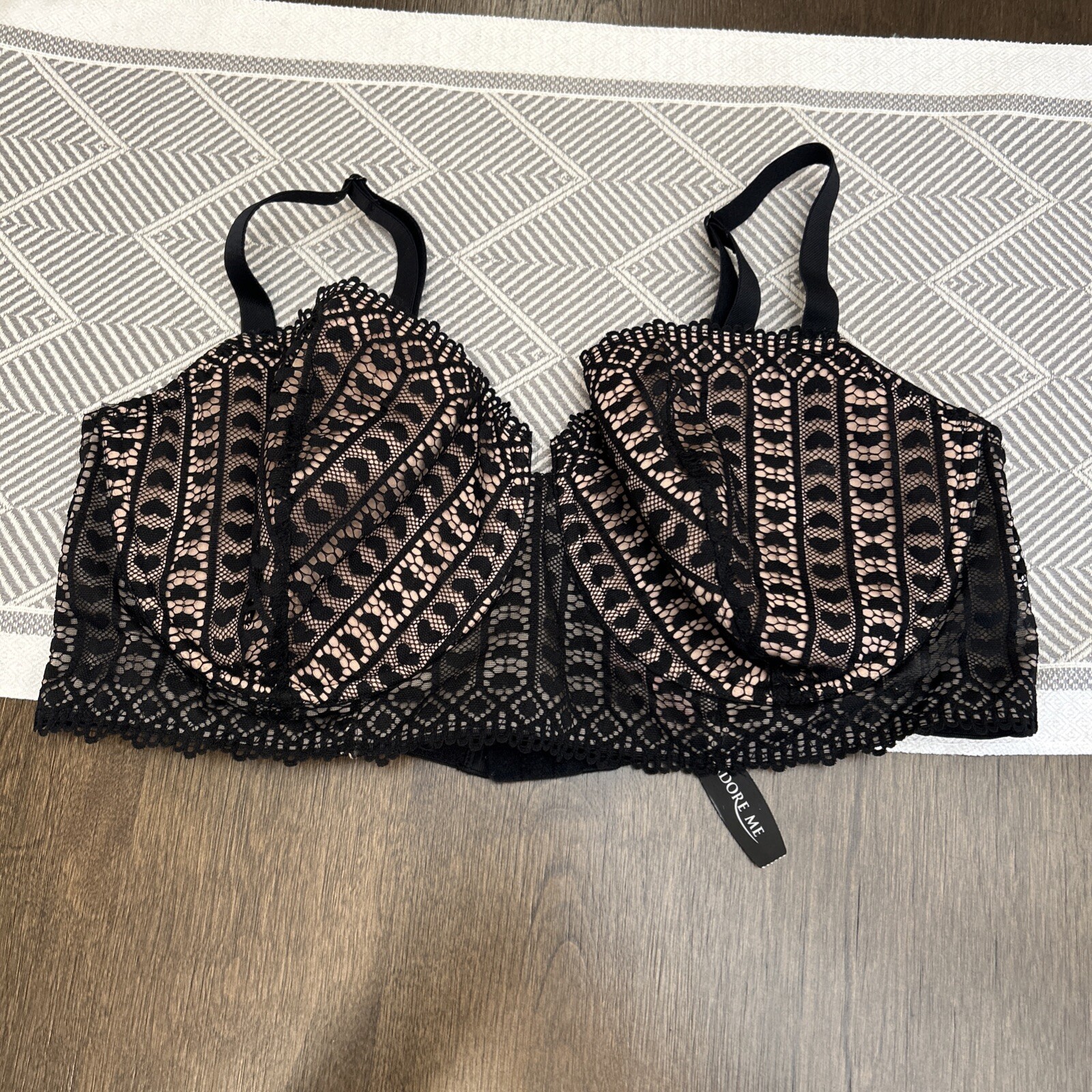 Adore Me Underwire Full Bra size 40DD Black
