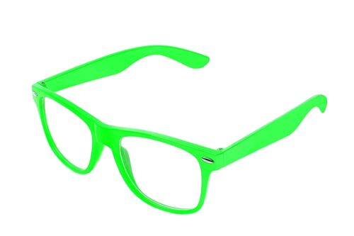 Retro kleur Unisex Punk Geek Wayfare stijl duidelijk Lens Glasses brillen - Afbeelding 1 van 2