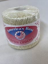 America  s Best Rayon Crochet Thread 100 Yds 11 "Yellow"