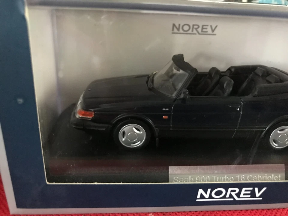 1:43 NOREV Saab 900 Turbo Cabriolet 1992 Black Model B802 - Image 2 of 4
