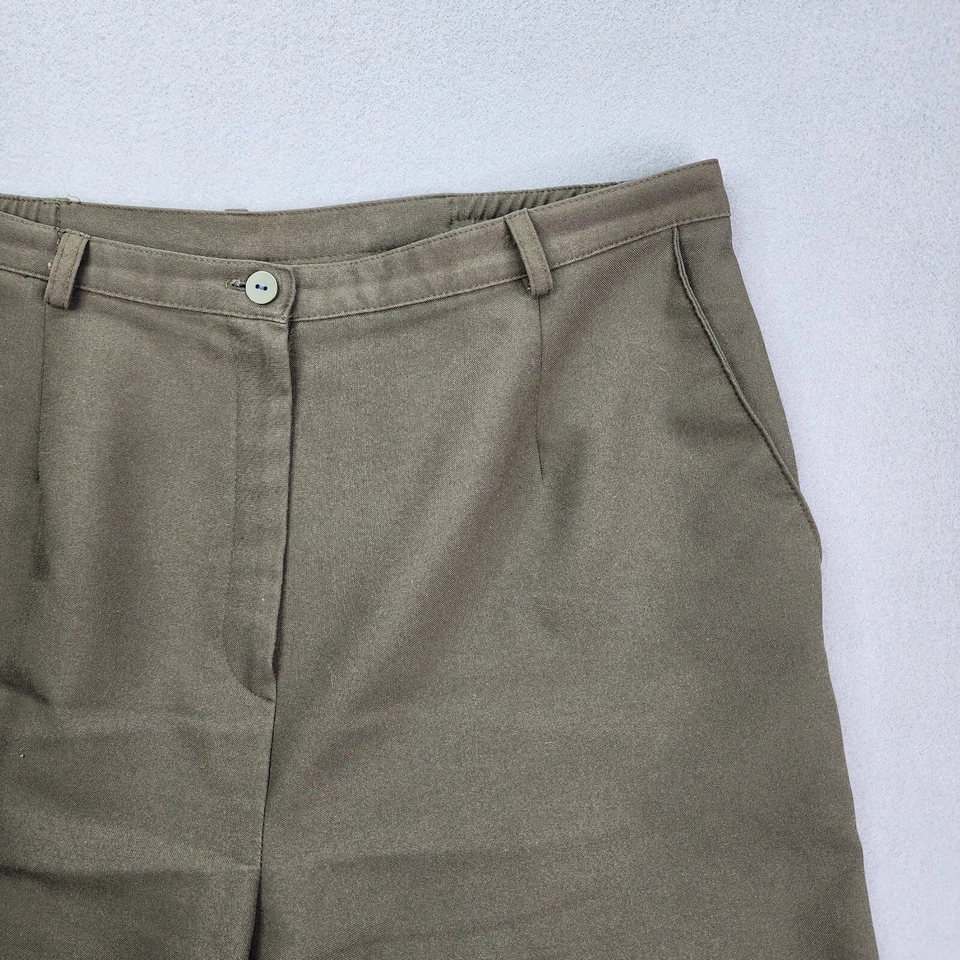Kathie Lee Collection Dress Pants Womens 16 Petite Green Elastic Waist Career - Image 2 of 4