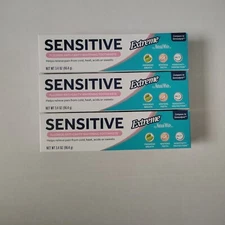  3 Packs Natural White Sensitive Extreme Whitening Toothpaste 3.4 oz Ex. 8/27