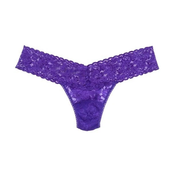 hanky panky 187800 Womens Lace Low Rise Thong Electric Purple One Size - Image 2 of 2