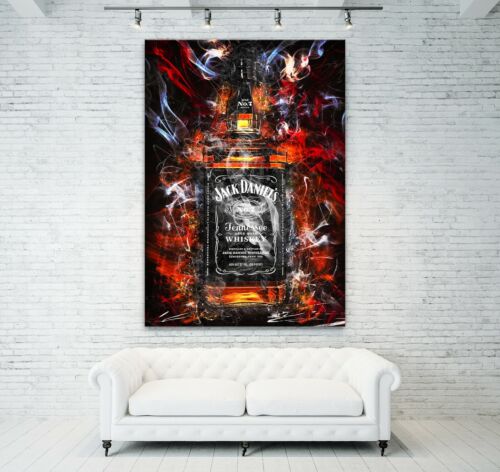 CANVAS WHISKEY JACKY ABSTRACT ART PRINT MURAL DECORATION LIVING ROOM -