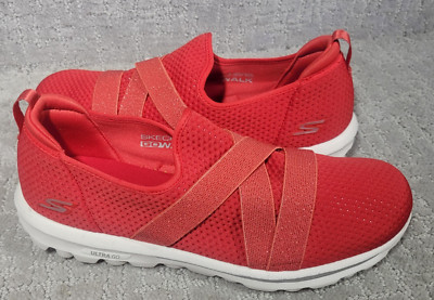 Skechers Bobs Squad 2 Winning Women's Size US 9 Classic Red Mesh Slip-On Shoes