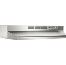 BROAN-NUTONE - 4130004 30"W Steel Under Cabinet Range Hood - Stainless Steel