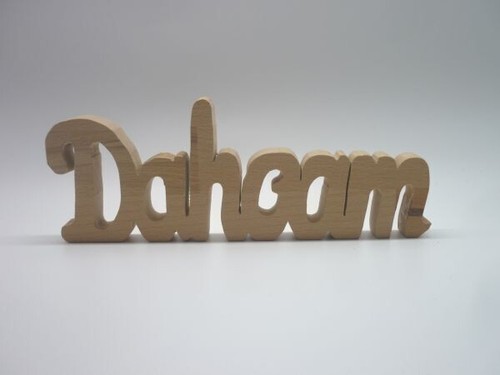 Schriftzug Dahoam / Daheim aus Buche oder Sperrholz Holzdeko Dekoration Holz Neu - Bild 10 von 18