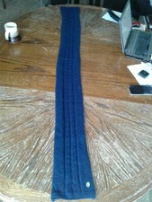 Vintage Etienne Aigner Knit Blue Cotton Scarf cb10 