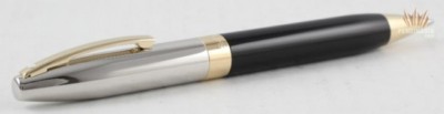 SHEAFFER LEGACY 9030 BLACK LACQUER PALLADIUM CAP WITH GOLD TRIM BALL POINT PEN !