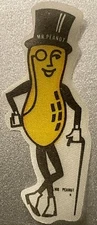 Vintage Planters Mr. Peanut Cloth Sticker 1950s RIP to another American Icon