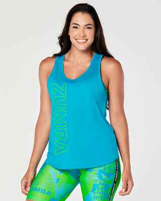 Zumba Free To Create Tank - Seaside Surf ~ XS  S  M  L  XL ~ New! Free Ship!