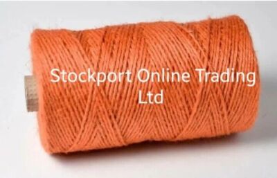 3-lagig 1m-500m farbig Jute Garn Geschenk Garten Sackleinen Basteln Schnur Kordel Hergestellt in UK
