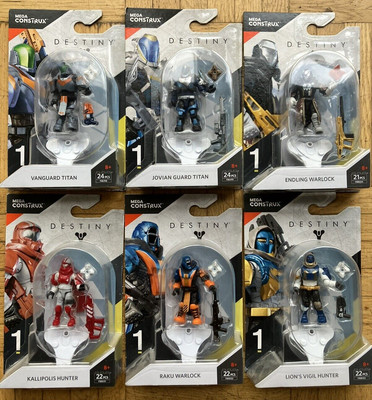Mega Bloks Construx DESTINY Mini-Action Figures Collection LOT of 6 NEU rar 