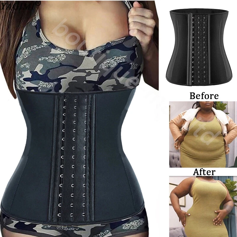 100% Latex Corset Fajas Reductoras Colombianas Waist Trainer Cincher Body  Shaper 