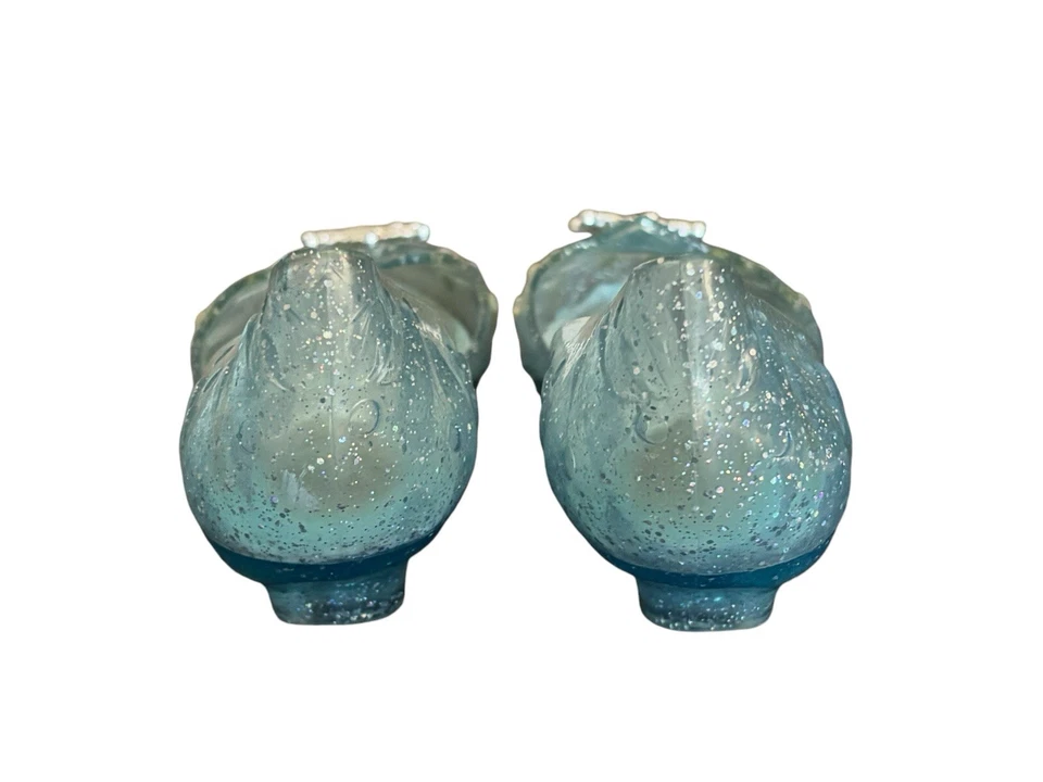 Disney Frozen Elsa Zapatos Talla 13-13.5 Brillante Jalea Pisos Niños Azul Disfraz Foto 4 de 4