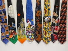 MEN'S NECKTIE 8 PIECE COLLECTION LOT - GREAT XMAS PRESENT!!