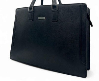 Burberry Business Bag Briefcase color black A4 size Saffiano