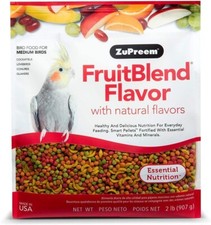ZuPreem Fruit Blend 82020 Flavor for Medium Birds 2lbs 1 Bag 
