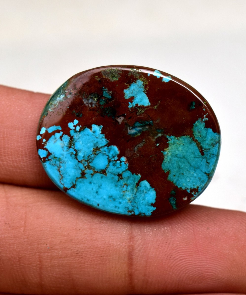 Natural Certified Blue Bisbee Turquoise Cabochon 29.65 Ct