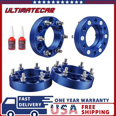 Richeer 6x5.5 Hub Centric Wheel Spacers for Tacoma 4Runner Tundra Fortuner Ventury GX470 GX460 with Extend Lug Nuts, 4PCS 2 inch Forged 6x139.7mm