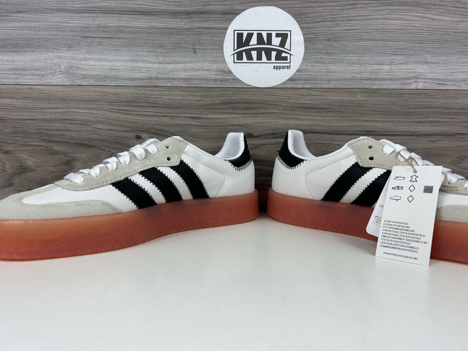 *RARE Adidas Samba Originals Sambae Black White Pink Gum Shoes (JI3072) image 7