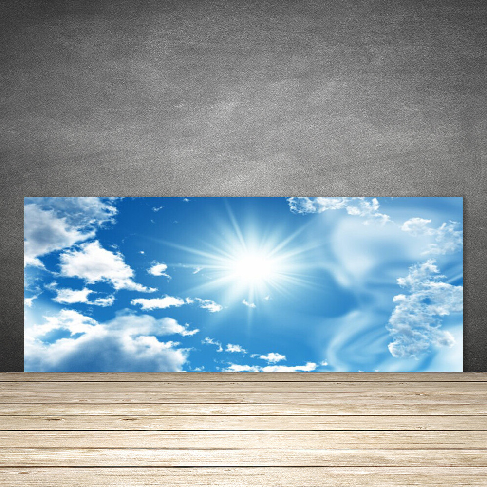 Crédence de cuisine en verre paysage ensoleillé pour illuminer votre plan de travail 125x50