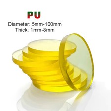 Polyurethan PU Scheiben Flach Rund Platte 1/1,5/2/3/4/5/6/8mm | &Phi;5mm~&Phi;150mm Dia