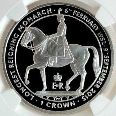 2015 Isle of Man SilverCROWN PF 70 UCAM of Isle Man crown